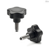 Elesa Lobe knobs with solid section, VC.692/40-SST-p-M8x20-PB VC.692-SST-p-P